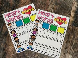 MINI Anchor Charts: Heart Words #2
