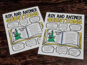MINI Anchor Charts: Ask and Answer Questions #1