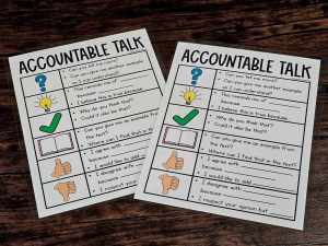 MINI Anchor Charts: Accountable Talk #3