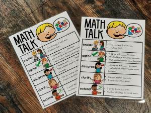 MINI Anchor Charts: Math Talk #1