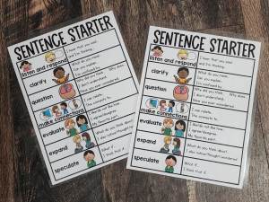 MINI Anchor Charts: Sentence Starter #1