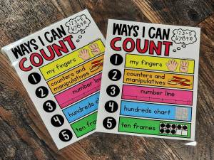 MINI Anchor Charts: Ways I Count