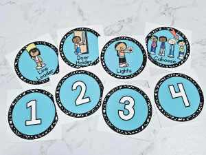 Carolyn's Line Up Dots [Composition Book with Teal]