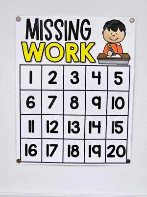Missing Work Anchor Chart [Hard Good] - Option 5 (Number to 20)