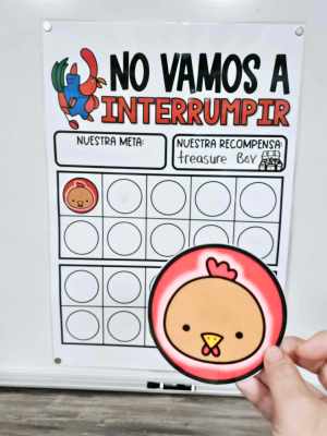 Interactive Interrupting Goal Anchor Chart [Hard Good] - Option #2 SPANISH