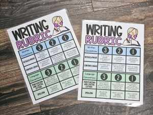 MINI Anchor Charts: Writing Rubric