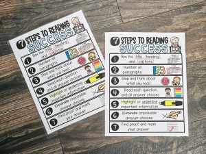 MINI Anchor Charts: 7 Steps to Reading Success - Option #1