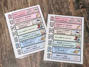 MINI Anchor Charts: RUNNERS