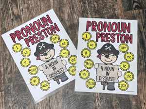 MINI Anchor Charts: Pronoun Preston - Option 1