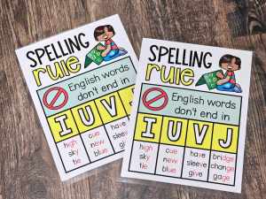 MINI Anchor Charts: Spelling Rule - Words Don't End in...