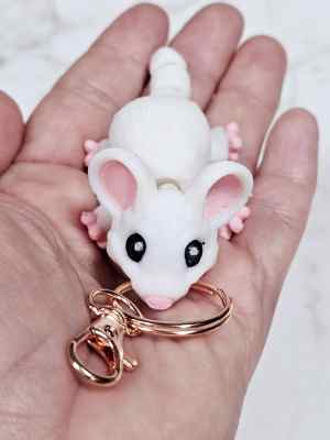 Key Chains: Mouse (White)