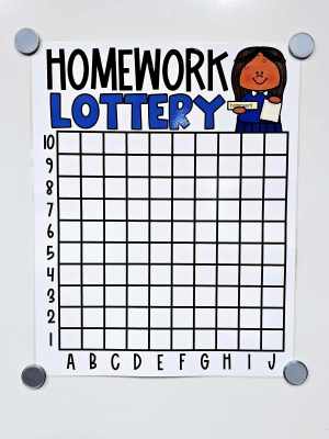 Homework Lottery Anchor Chart [Hard Good] - Option #2