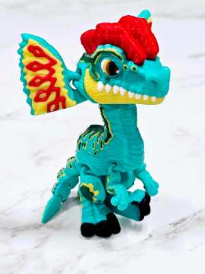 Carolyn's Classroom Critters:  Dilaphasours Dinosaur (Teal)