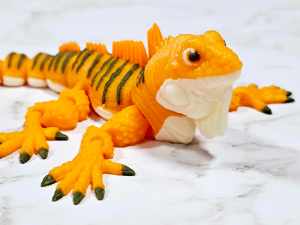 Carolyn's Classroom Critters: Iguana (Orange)