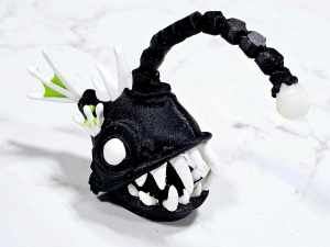 Carolyn's Classroom Critters: Angler Fish (Black Sparkles)