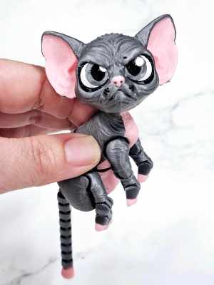 Carolyn's Classroom Critters: Sphynx Cat (Silver Option hairless)