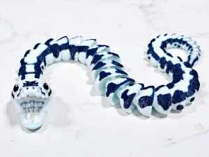 Carolyn's Classroom Critters: Snake Ball Python (Navy and Light Blue)