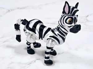 Carolyn's Classroom Critters: Zebra (Shiny White Version)