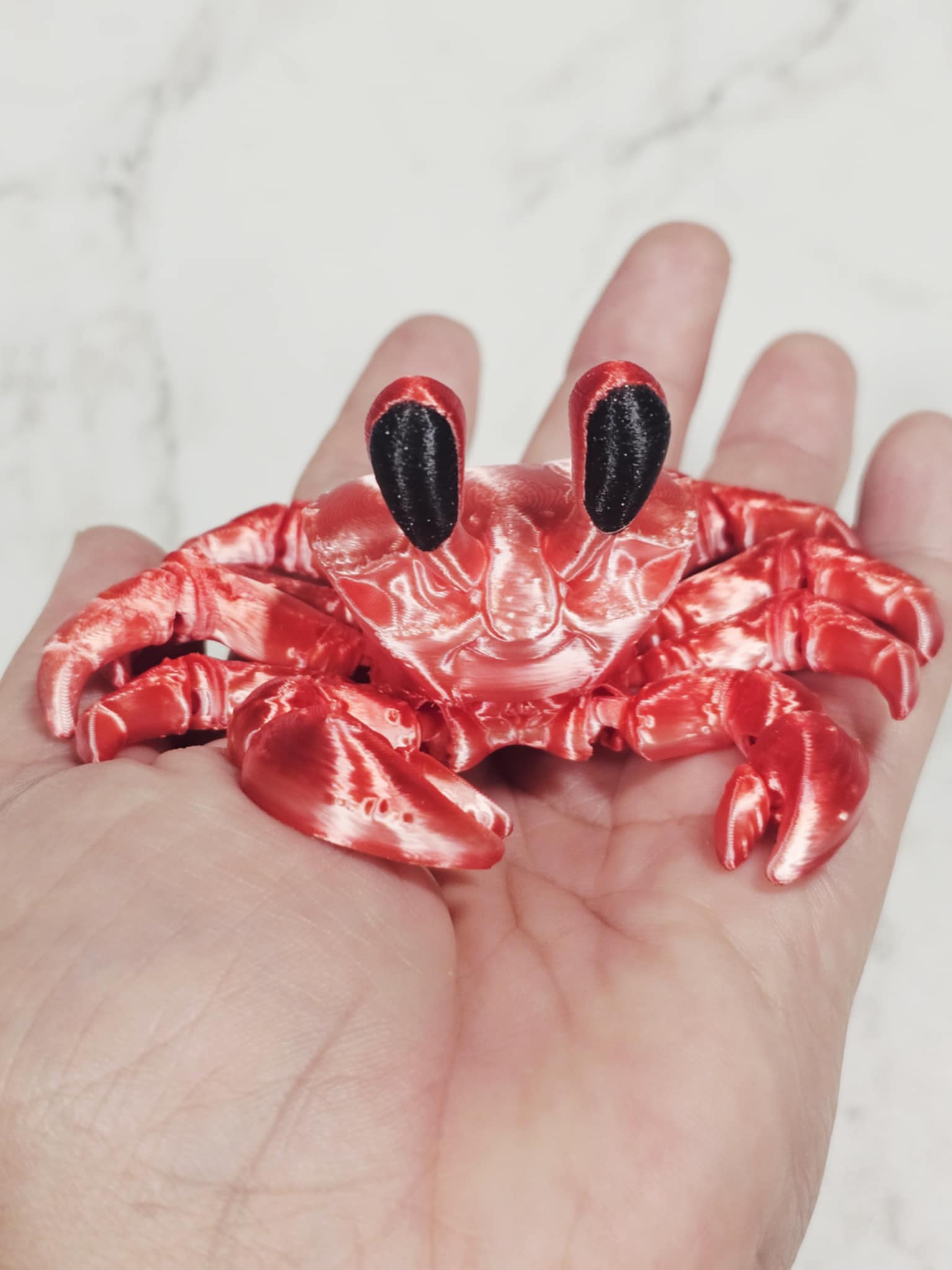 Carolyn's Classroom Critters: Crab (Shiny Red with black eyes) - Image 3