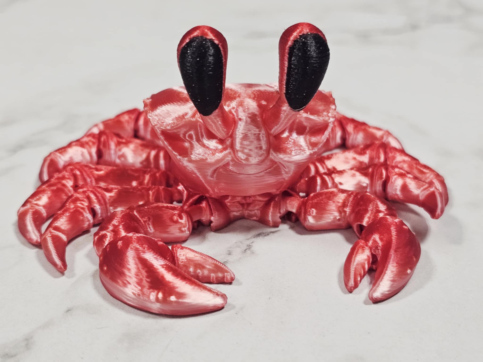 Carolyn's Classroom Critters: Crab (Shiny Red with black eyes)