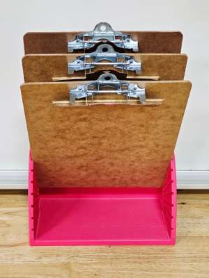 Clipboard Holder (Holds 11 Clipboards) - Organizational Tool, NO Assembly, Sturdy Clipboard Holder - Teacher Supplies, Home Office Storage