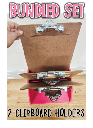 BUNDLE OF 2 Clipboard Holder (Holds 11 Clipboards) - Organizational Tool, NO Assembly, Sturdy Clipboard Holder - Teacher Supplies, Home Office Storage