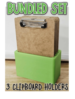 BUNDLE OF 3 Clipboard Holder (Holds 5 Clipboards) - Organizational Tool, NO Assembly, Sturdy Clipboard Holder - Teacher Supplies, Home Office Storage (Copy)