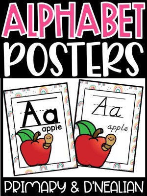 Alphabet Posters - Boho Rainbow #6 Decor