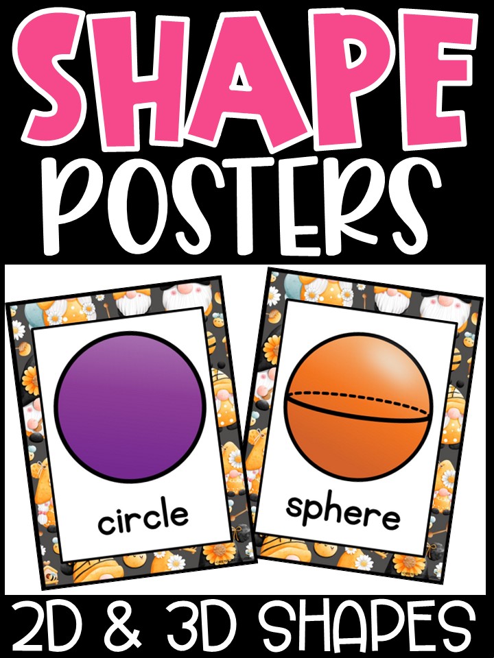 Shape Posters | Gnomes Classroom Decor