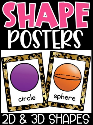 Shape Posters | Movie Stars Classroom Decor