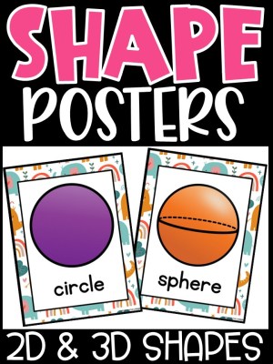 Shape Posters | Elephant #1 Classroom Decor