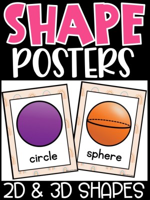 Shape Posters | Boho Rainbow #8 Classroom Decor