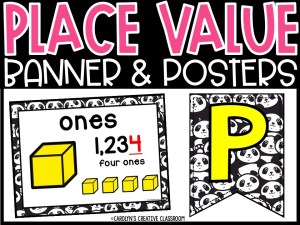 Place Value Posters and Banners | Panda Classroom Decor