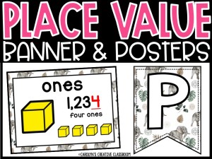 Place Value Posters and Banners | Elephant #2 Classroom Decor