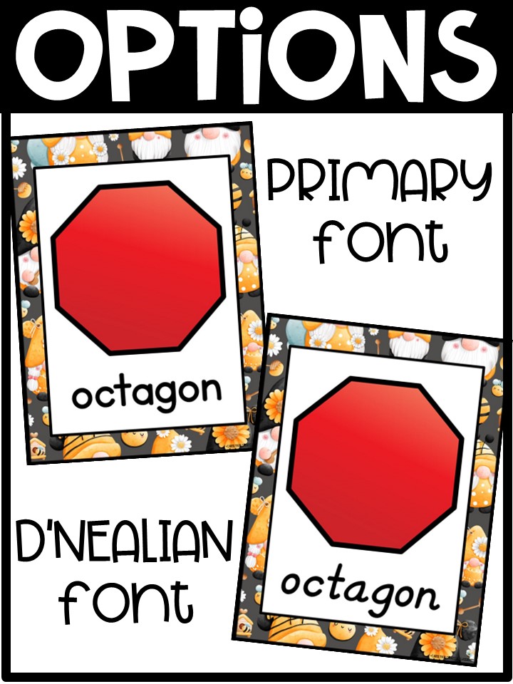 Shape Posters | Gnomes Classroom Decor - Image 2