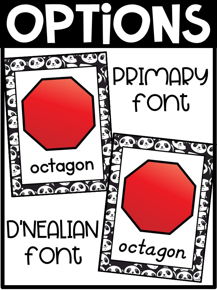 Shape Posters | Panda Classroom Decor - Image 2