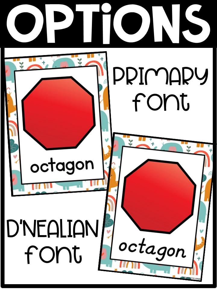 Shape Posters | Elephant #1 Classroom Decor - Image 2