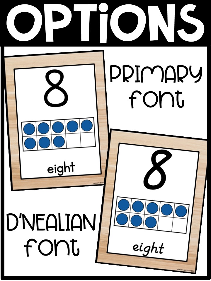 Number Posters | Wood Light Classroom Decor - Image 2
