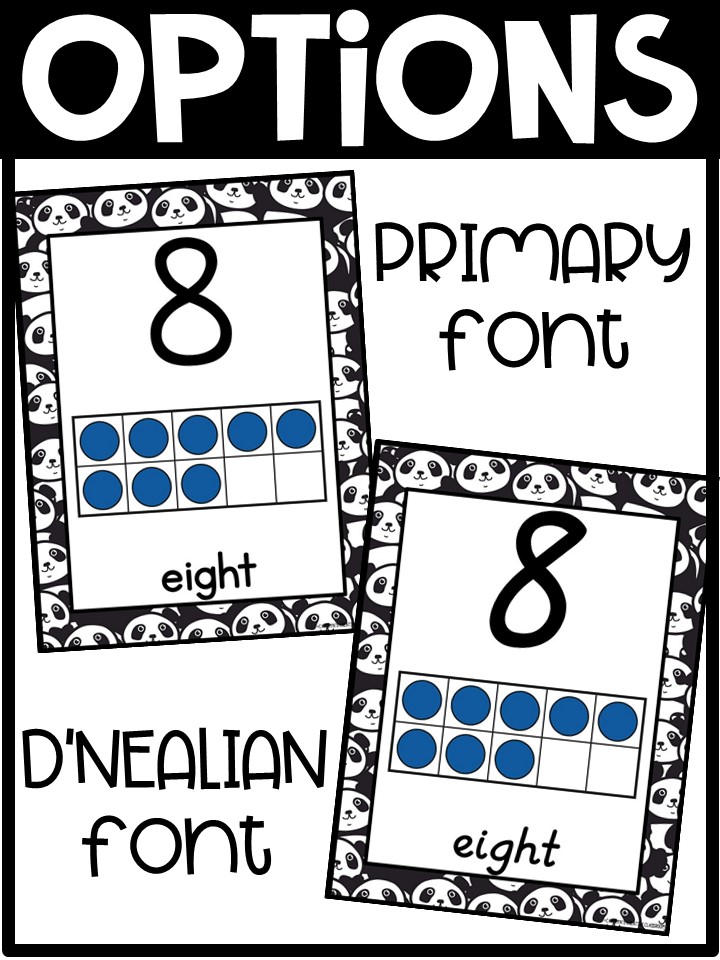 Number Posters | Panda Classroom Decor - Image 2