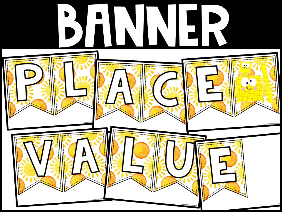 Place Value Posters and Banners | Sunny Classroom Decor - Image 2