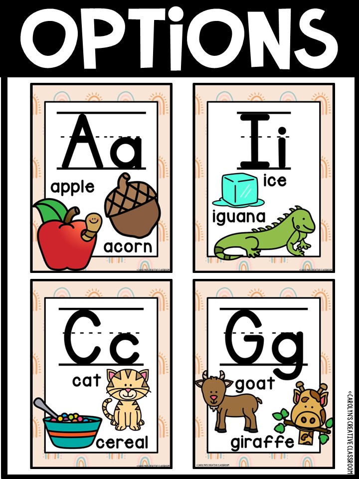 Alphabet Posters - Boho Rainbow #8 Decor - Image 3