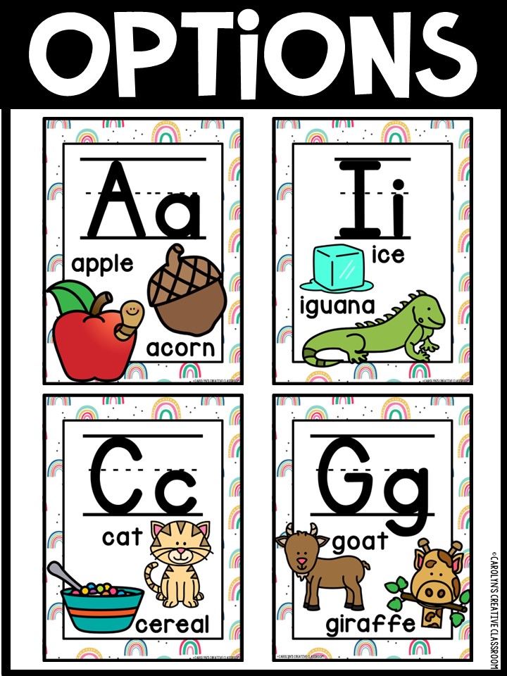 Alphabet Posters - Boho Rainbow #6 Decor - Image 3