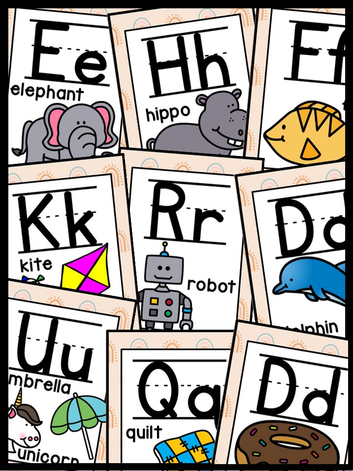 Alphabet Posters - Boho Rainbow #8 Decor - Image 4